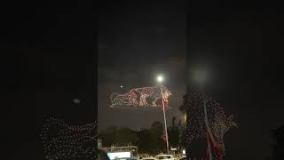 Drone light show in Shenzhento celebrate the founding of the peoples Republic Of China chinashow [upl. by Darrin]