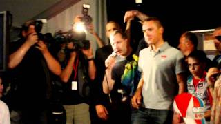 Victoire de Philippe Gilbert LiegeBastogneLiege dans la Redoute party tent [upl. by Yelserp]