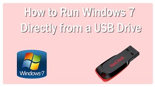 How to Run Windows 7 Directly from a USB Drive  win to usb [upl. by Lauro]