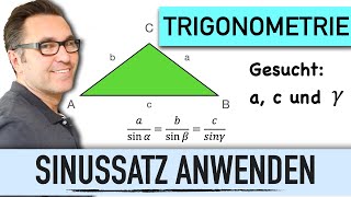 Trigonometrie Rechtwinklige Dreiecke Seiten und Winkel mit sincostan berechnen  Teil 1  Mathe [upl. by Donatelli]