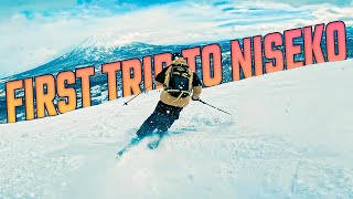 First Time skiing Niseko  Japan powder skiing [upl. by Kerns668]