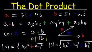 Dot Product of Two Vectors [upl. by Anayi]