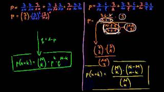 Binomialverteilung vs hypergeometrische Verteilung [upl. by Loleta]
