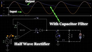 Half Wave Rectifier using OPMAP with Capacitive Filter [upl. by Ordnazil215]