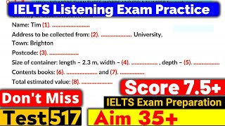 IELTS Listening Practice Test 2024 with Answers Real Exam  517 [upl. by Plafker]