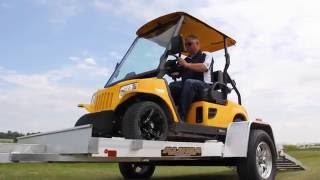 Aluma 6310H BT Utility Trailer with a Golf Cart [upl. by Yerdna]