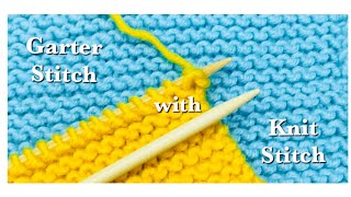 HOW TO KNIT FOR BEGINNERS Knit Stitch  Garter Stitch Continental Style 2 [upl. by Leora]