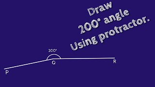 How to draw 200 degree angle using protractormake 200 degree angle using protractorshsirclasses [upl. by Bland]