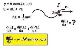 Physics 19 Mechanical Waves 19 of 21 Energy Carried by a Wave [upl. by Rodablas]