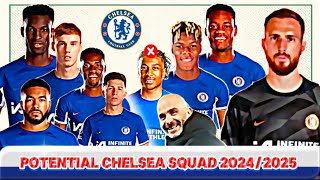 POTENTIAL CHELSEA SQUAD FOR THE 202425 SEASON ALONG WITH 2024 SUMMER TRANSFER TARGETS UNDER MARESCA [upl. by Pyne765]