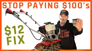 How To Fix A Honda Powered Mantis Rototiller With A 12 Carburetor [upl. by Arramas]