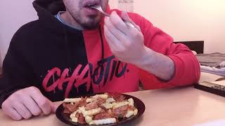 Eating Dönerfleisch und pommes Asmr Germany mukbang [upl. by Araic]