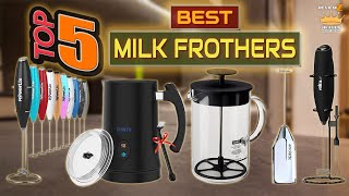 TOP 5 Best Milk Frothers of 2024  Handheld Electric amp Manual Frothers Reviewed [upl. by Atrebla]