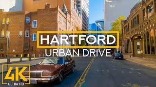 Exploring the Streets of Downtown HARTFORD the Capital of Connecticut  4K City Driving Tour [upl. by Ttehc88]