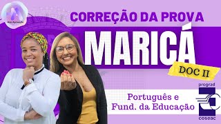 Correção Prova Maricá Docente II  Banca COSEAC [upl. by Lucias]