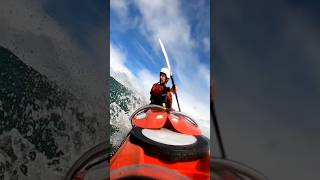 Surfing sea kayaks is HARD WORK seakayak kayaking shorts [upl. by Derzon]