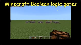 How to make Boolean logic gates not or and nor nand  Minecraft 118 [upl. by Hamachi]