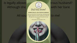 Did you know women can kill adulterous husband women facts legal law llb world [upl. by Airdnoed]