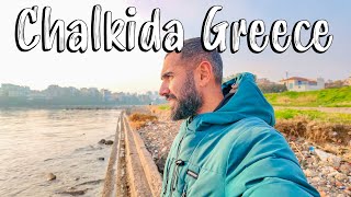 Chalkida Greece an early morning walking tour 4k Chalcis Greece [upl. by Henigman]