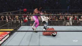 WWE 2K24 HOLLYWOOD HOGAN VS BRET HART WCW WORLD HEAVYWHEIGHT CHAMPIONSHIP [upl. by Garneau]