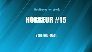 HORREUR 15 Vent inquiétant bruitage gratuit [upl. by Anauqcaj170]