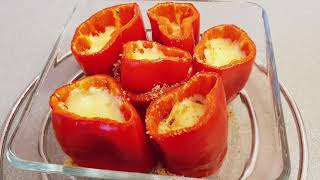 Cheddar Stuffed Red Pointed Ramiro Pepper Recipe  Cook with Tara [upl. by Annovy]