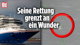 Von Kreuzfahrtschiff gestürzt Mann nach 15 Stunden im Meer gerettet [upl. by Wolford]