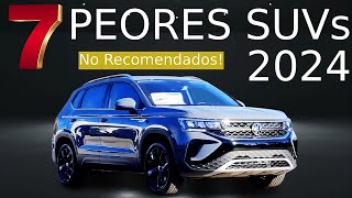 7 peores suvs 2024Autos no recomendados [upl. by Allisirp]