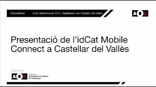 idCAT Mobile Connect a lAjuntament de Castellar del Vallès [upl. by Nitsu949]