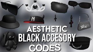 20 Aesthetic Black Accessory Codes amp Links  Roblox Accessories IDs [upl. by Meil80]