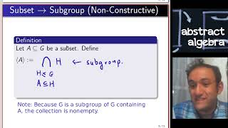 Subgroups Generated by Subsets Dummit amp Foote 24 [upl. by Ardeth]