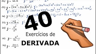 Lista com 40 Exercícios de Derivadas  Conheça o nosso Curso na Udemy na descrição [upl. by Piwowar354]