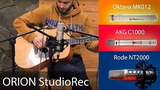 Rode NT2000 AKG C1000 Oktava MK012 Mic test on acoustic guitar Cardioid [upl. by Ahseinad]