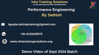 Performance Engineering Demo on 31st August 2024ContactWhatsApp us on 918019952427 to enroll [upl. by Pitt316]