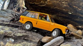 Slow Controlled Descent  1970 Range Rover Classic 110 RC Scale Crawler  ASMR Slow Crawling 🎧📺 [upl. by Mada]