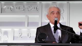 TCMFF Martin Scorsese Accepts the Inaugural Robert Osborne Award [upl. by Korry432]