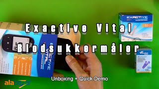 Blodsukkermåler Exactive Vital  Demo [upl. by Ediva]