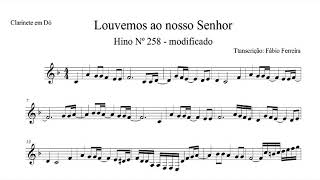 Tocata com Partitura  Hino 258  Louvemos ao nosso Senhor [upl. by Osber]