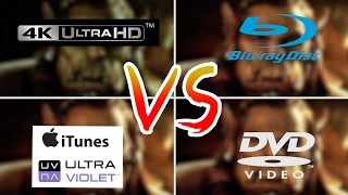 4K VS 1080p BluRay VS DVD VS iTunesUltraViolet  Review Comparison [upl. by Francklin]