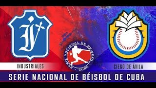 Ciego de Avila vs Industriales  1er juego 63 SNB [upl. by Llerruj]