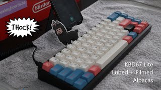 KBD67 Lite wLubed and Filmed Alpacas Sound Test [upl. by Esadnac]