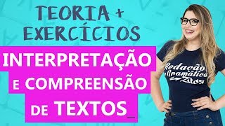 INTERPRETAÇÃO E COMPREENSÃO DE TEXTOS  com EXERCÍCIOS  Profa Pamba [upl. by Noemis]