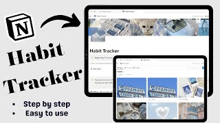 How to make Aesthetic Habit tracker in Notion  Step by step tutorial  Free Template [upl. by Athena409]