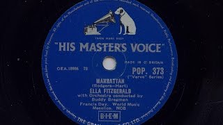 Ella Fitzgerald Manhattan 1957 78 rpm [upl. by Telocin]