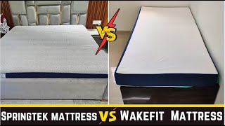 Wakefit Vs Springtek Mattress detail Comparison  Dual Comfort with Hard amp Soft side detail review [upl. by Earezed]