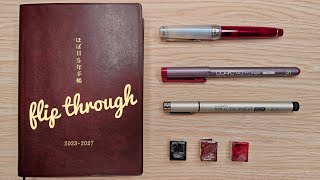 Daily Sketchbook  Memory Book Tour  5 Year Hobonichi  2023 Year 1 [upl. by Bourn]