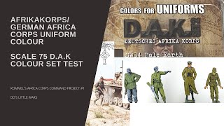 AfrikakorpsGerman Africa Corps Uniform Color Scale75 DAK Color Set Test [upl. by Janot]