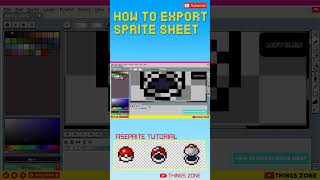 Aseprite Tutorial How to Export Sprite Sheet Cómo exportar hoja de Sprite Pixel Art [upl. by Marris]