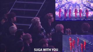 170119 BTS reaction to ASTRO  Confession  26TH Seoul Music Awards [upl. by Nomed533]