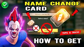 How To Get Name Change Card In Free Fire  Name Change Card In FreeFire  Free Fire Name Change Card [upl. by Anatnas]